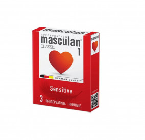 Презервативы Masculan Classic &quot;Нежные&quot; 3 шт Утонченный латекс ,презервативы классической формы  ,размер 190*53*0,06(мм)