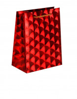 Пакет голография "Полукруг" красный 10 × 26 × 32 см