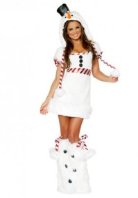 Костюм Снеговик размер 42-44 Платье, гетры и головной убор