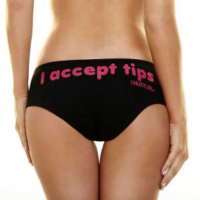 Слипы женские с надписью i accept tips на попе S/M Слипы женские с надписью i accept tips на попе S/M
