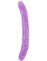 Фаллоимитатор сдвоенный фиолетовый