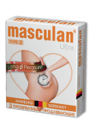 Презервативы Masculan Ultra "Продлевающие"с колечками ,пупырышками и с анестетиком 3 шт