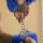 Шикарные наручники с пушистым мехом цвета кобальт - Шикарные наручники с пушистым мехом цвета кобальт