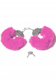 Шикарные наручники с пушистым розовым мехом Шикарные наручники с пушистым розовым мехом