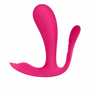 Вибратор Satisfyer Top Secret+ Connect App Pink Satisfyer Top Secret+ с управлением через приложение обеспечивает чувственную анальную стимуляцию и стимуляцию точки G. Это новый яркий вибромассажер для ношения, который обеспечивает интенсивную стимуляцию твоей точки G, преддверия влагалища и клитора, а небольшой анальный отросток простимулирует твою попку. Это возможно благодаря двум моторчикам, которые расположены как в большом, так и в узком стержне. Благодаря плоскому основанию вибратор-вкладыш можно незаметно носить в дороге, и он будет радовать тебя в любое время и в любом месте бесшумной интенсивностью.
Длина клиторального отростка - 3 см
Длина анального отростка - 7 см
Длина - 11 см
Длина рабочей части - 9 см
Диаметр - 3 см