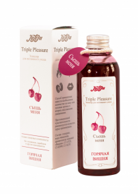 Эликсир для интимного ухода &quot;Triple Pleasure&quot; Горячая вишня 130/65 гр ​Эликсир для интимного ухода "Горячая Вишня" раскроет всю чувственность прикосновений, погружая в водоворот сладкой неги. Эликсир прекрасно подходит для чувственного массажа и обеспечивает длительное скольжение в качестве интимного лубриканта. Согревающий эффект раскрывается в полной мере под воздействием дыхания и поцелуев. Подходит для всех видов интимных ласк. Не содержит парабенов и других консервантов, в состав эликсира входят только пищевые компоненты. Состав: глицерин, вода очищенная, ароматизатор пищевой “Вишня”, CI 14720, CI 42090, CI 16255.