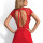 Мини платье Dressita с открытой спиной гипюровое красное L-XL - Мини платье Dressita с открытой спиной гипюровое красное L-XL