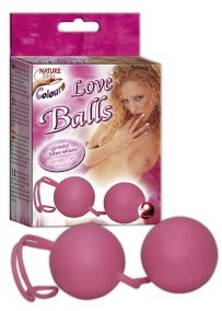 Шарики вагинальные розовые Пара шариков удовольствия с внутренними шарами вращения для интенсивных чувств. 