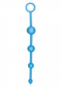 Анальная цепочка FUNKY BUTT BEADS BLUE Гибкий, упругий и тонкий ствол цепи унизан шарами разного диаметра. Самый первый шар имеет минимальный диаметр и мягкий узкий кончик для безболезненных проникновений. Цепочка на конце оснащена удобной петлей, с помощью которой Вы будете управлять игрушкой, добиваясь ярчайших оргазмов.