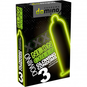 Презервативы Domino Neon Green светящиеся 3шт Презервативы Domino Neon Green светящиеся 3шт